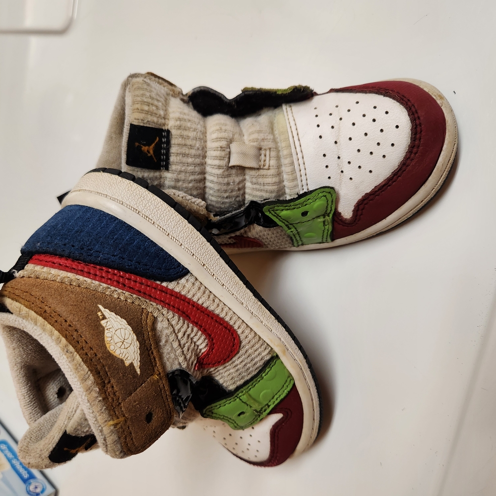 Kids Multicolor High-Top Sneakers Air Jordan's Nike